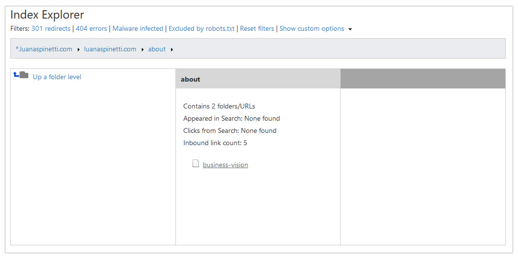 bing index explorer